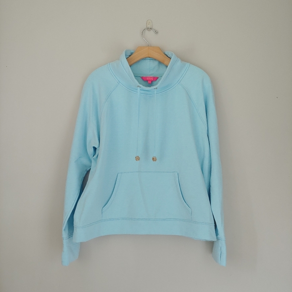 Lilly Pulitzer Jax Popover Sweatshirt Blue Size XL - Picture 3 of 12